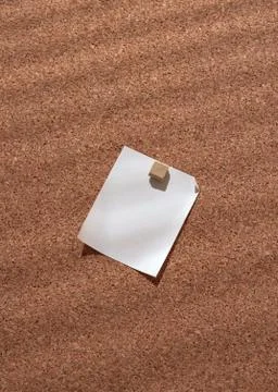 Memo Paper on Cork Board Stock Photos