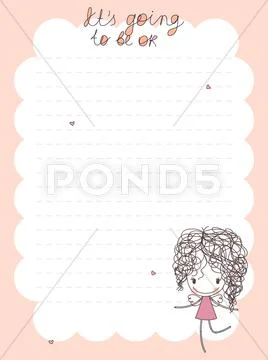 Memo paper design Stock Illustration
