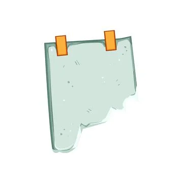 Memo pinned torn paper notes cartoon vector illustration Illustrazione stock