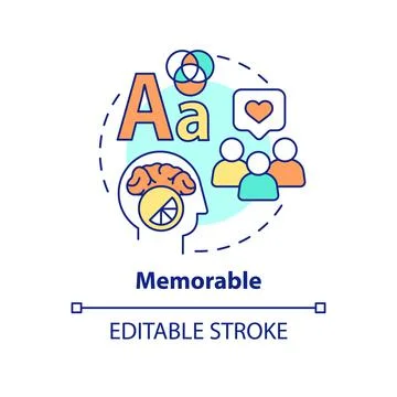 Memorable concept icon Stock Illustration