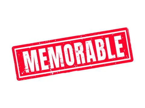 Memorable red stamp style Stock Illustration