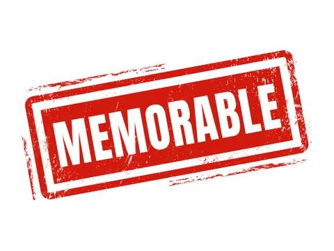 Memorable red stamp style Stock Illustration