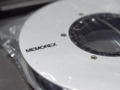 Memorex CD-R Disc Packaging for Digital Data Storage Stock Photos