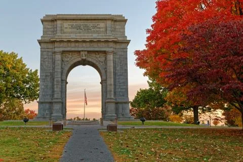 Memorial Arch at Valley Forge Foto stock