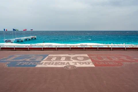 Memorial of the attack in Nice Stock Photos