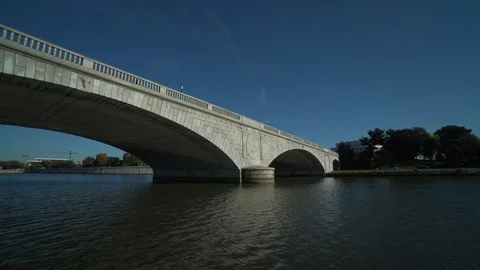 Memorial Bridge from Potomac River Stock Footage 84782435