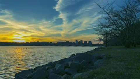 Memorial Bridge Sunset Stock Footage 82390088