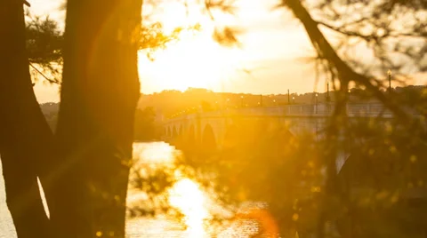 Memorial Bridge sunset time lapse Stock Footage 36652584