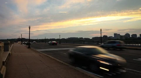 Memorial Bridge with sunset timelapse.mp4 Video stock 43267028