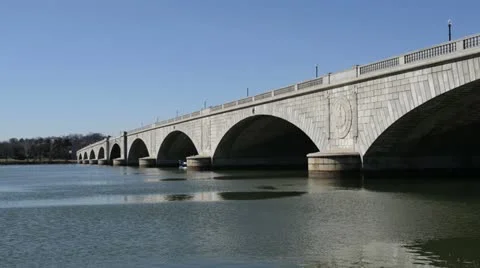 Memorial Bridge in Washington DC Stock Footage 21850112