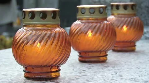 Memorial candles Stock Footage 11825169