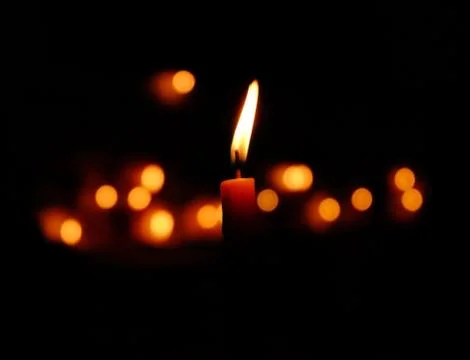 Memorial candles Stock Photos