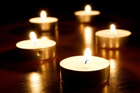 Memorial Candles Stock Photos