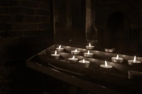 Memorial candles Stock Photos