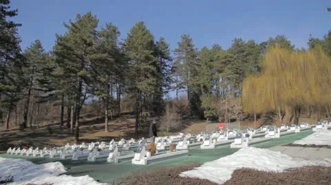 Memorial Cementery Tuzla 2 Stock Footage 11630352