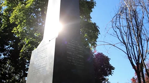 Memorial in A Cemetery Stock Footage 42705379