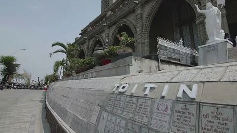 Memorial at the church Stock Footage 73529470