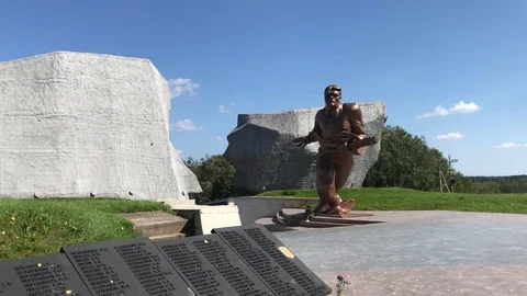The memorial complex "Proryv". Belaru Stock Footage 120744006