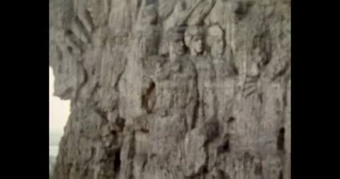 Memorial complex Walls-ruins. Mamayev Kurgan Vídeos de archivo 297400942