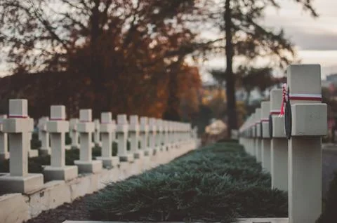 Memorial with crosses Foto stock