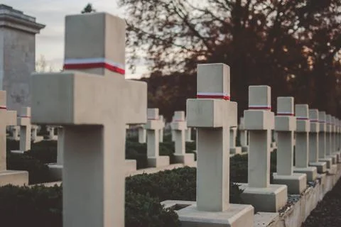 Memorial with crosses Stock Photos