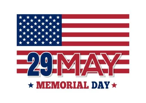 Memorial Day 2017. 29 May Stock Illustration