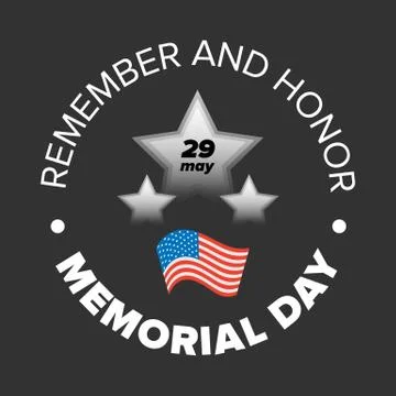 Memorial Day 29 May Stock Illustration