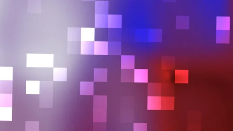 Memorial day abstract pixelated design with a gradient of purple blue and red. Stock Footage 311075723