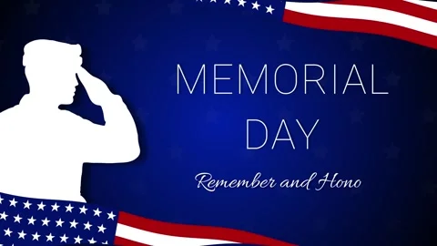 Memorial day animated background greetings memorial day remember and honor .. Stock Footage 274139909