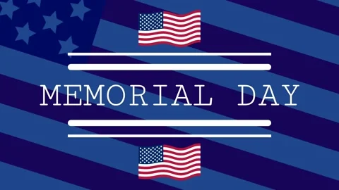 Memorial day animation Stock Footage 189413932