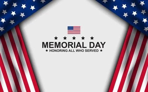 Memorial Day Background Design. Banner, Poster, Greeting Card. Vector Illus.. Stock Illustration