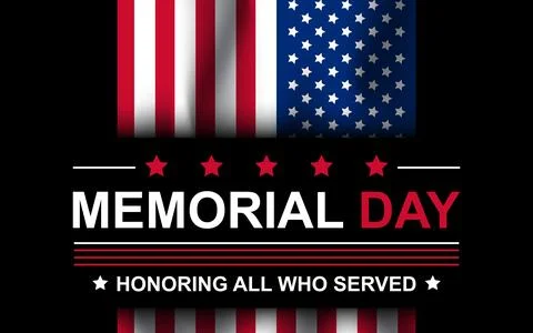 Memorial Day Background Design. Honoring All Who Served. Stock Illustration
