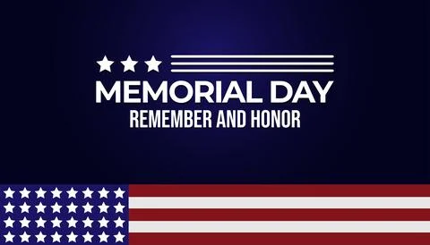 Memorial Day Background Design. Stock Illustration