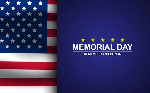 Memorial Day Background Design. Suitable for greeting card, poster, or bann.. Stock Illustration