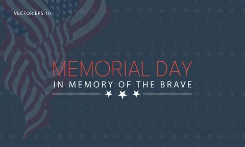 Memorial Day Background In Memory of the Brave USA Flag Tribute Illustrazione stock