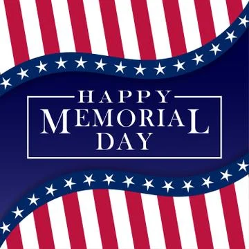 Memorial Day background. Template for Memorial Day festive design. Memorial D Illustrazione stock