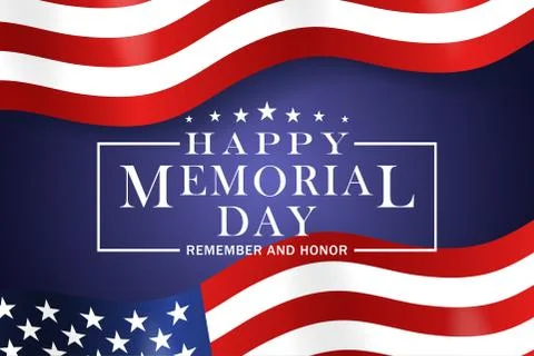 Memorial Day background. Template for Memorial Day festive design. Memorial D Stock Illustration
