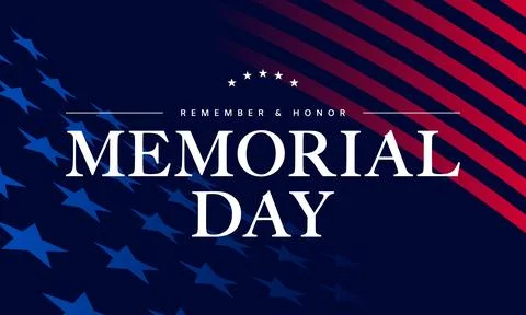 Memorial Day background, US flag pattern, Remember and Honor Stock Illustration