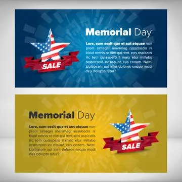 Memorial day banner Stock Illustration