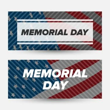 Memorial day banner Stock Illustration