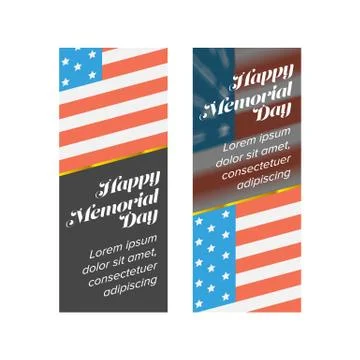 Memorial day banner Stock Illustration