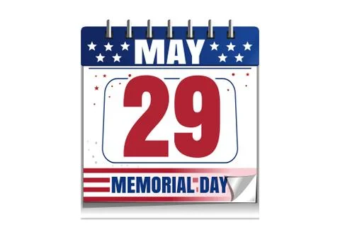 Memorial Day calendar 2017 Stock Illustration