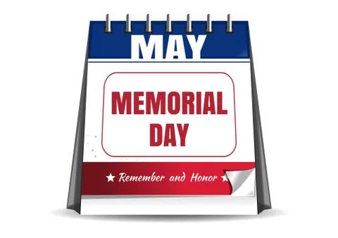 Memorial Day calendar Stock Illustration