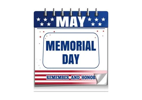 Memorial Day calendar Stock Illustration