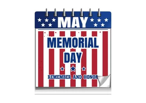 Memorial Day calendar Stock Illustration