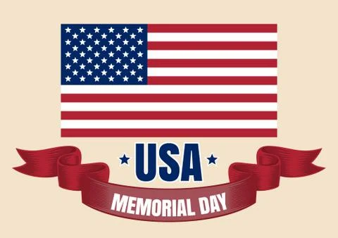 Memorial Day card Stock Illustration