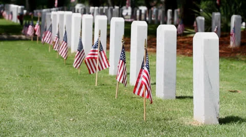 Memorial Day Cemetery Video stock 24691826