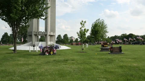 Memorial Day Cemetery Stock Footage 38774956
