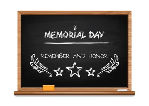 Memorial Day concept design with hand lettering Stock Illustration