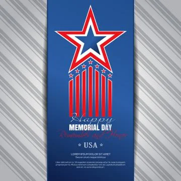 Memorial Day concept design. Remember and honor Stock Illustration